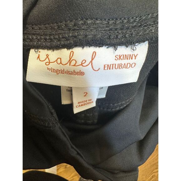 Ingrid & Isabel Black Over The Belly Skinny Maternity Jeans Size 2 - Picture 6 of 6